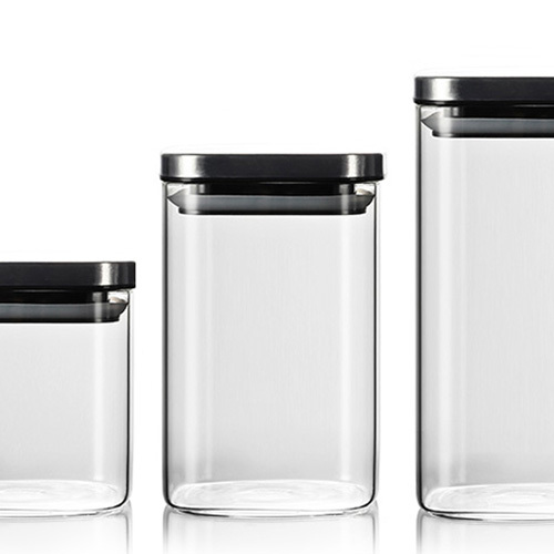 Glass storage jar