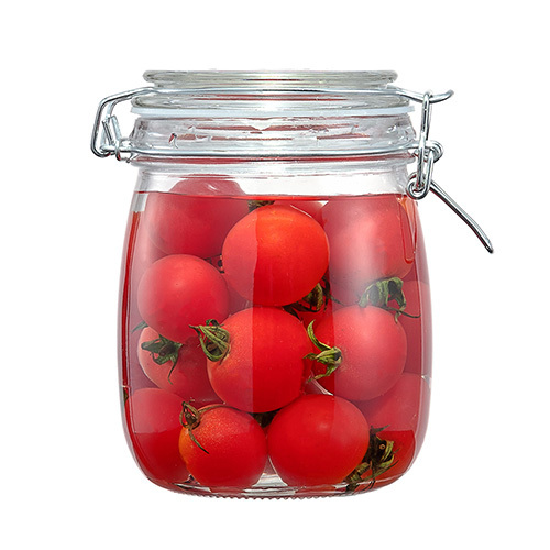 Glass storage jar