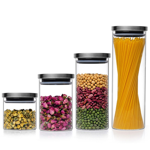 Glass storage jar