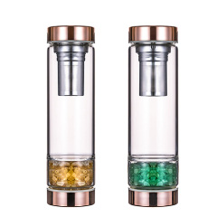 Crystal glass water bottle