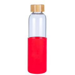 Glass Water Bottle with Silicone sleeve