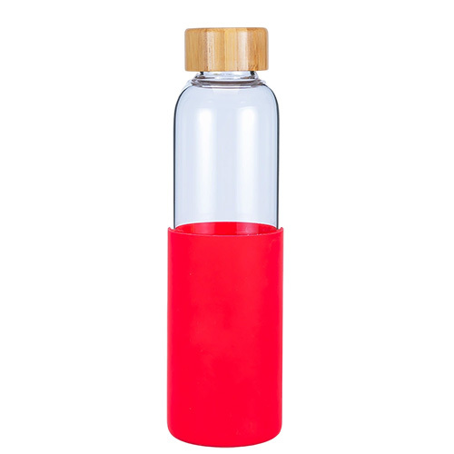 Glass Water Bottle with Silicone sleeve