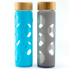 Glass Water Bottle with Silicone sleeve