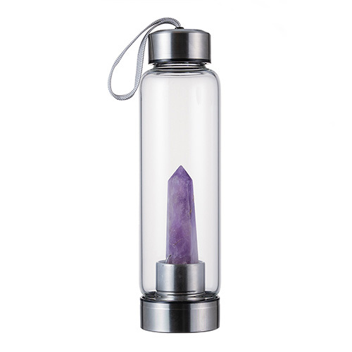 Crystal glass water bottle