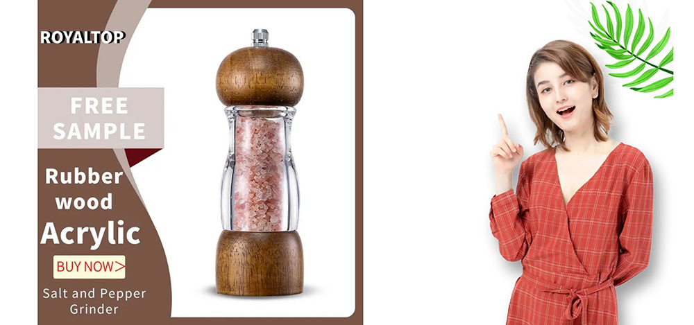 2023 Royaltop New Wooden Salt Pepper Mill