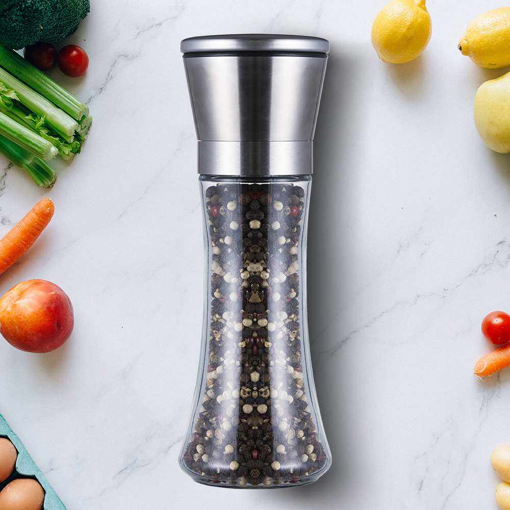 Royaltop stainless steel grinding cap salt and pepper grinder explanation