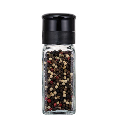 salt mill & pepper grinder with glass bottle