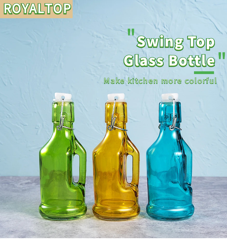 How to install and use the swing top of glass brewing bottles