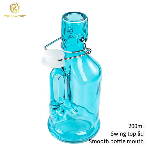Swing top glass bottle