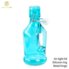 Swing top glass bottle