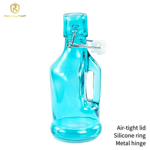 Swing top glass bottle