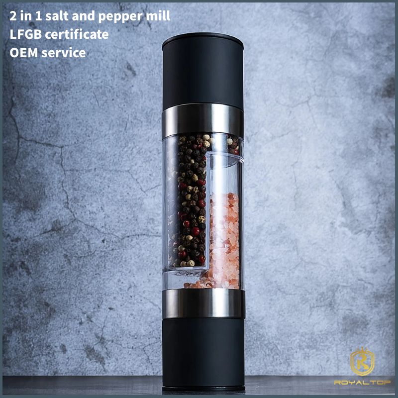 Be different! Black 2 in 1 salt and pepper grinder!