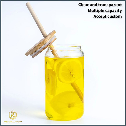 Glass tumbler with straw