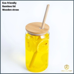 Glass tumbler with straw