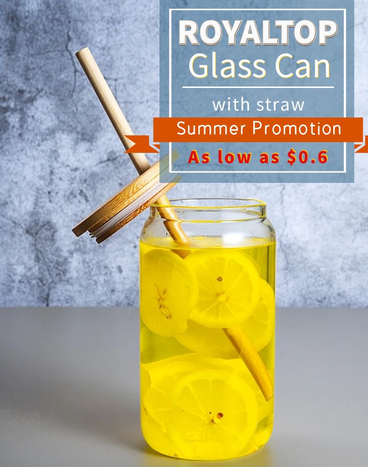Summer sales - borosilicate glass water bottles with straws for as little as $0.60