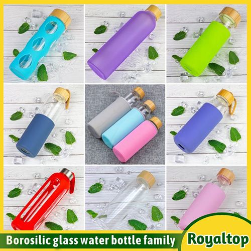 Glass water bottle