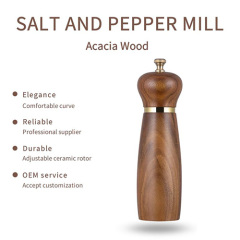 Acacia Wood Pepper Grinder