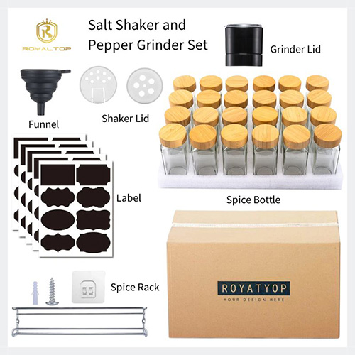 Kitchen spice bottle set