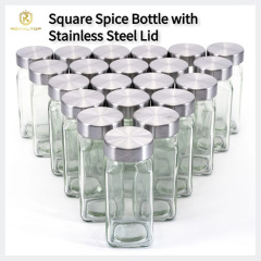 glass spice bottle set