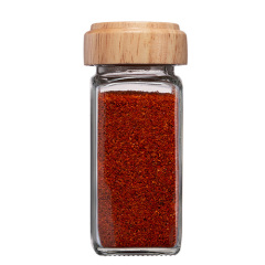 100ml Wooden Lid Spice Shaker & Bottle