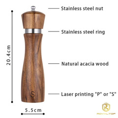 Acacia & Olive Wood Pepper Grinder
