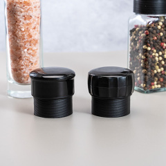 salt mill & pepper grinder with glass bottle