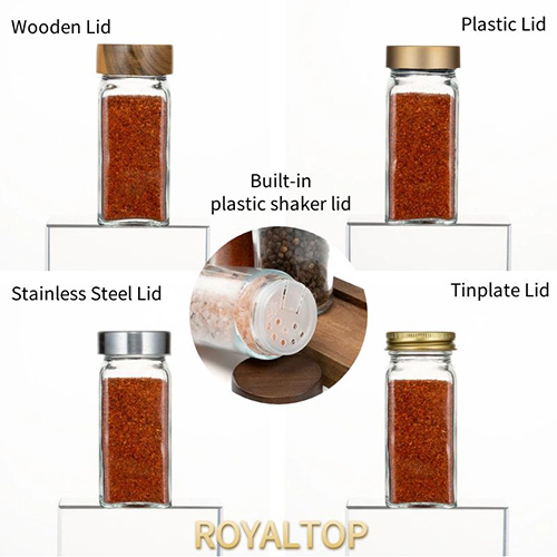 Bamboo Rack Organizer With Glass Spice Shaker