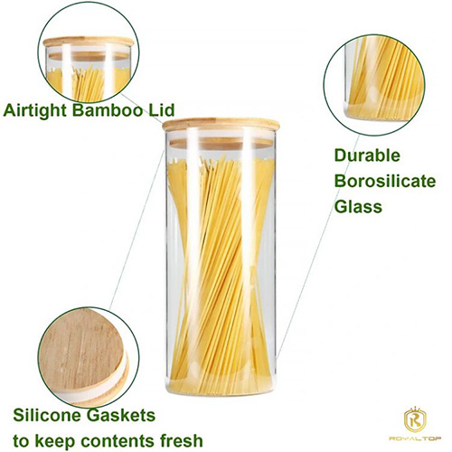 Recycelable Glass Storage Jars