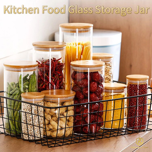Recycelable Glass Storage Jars