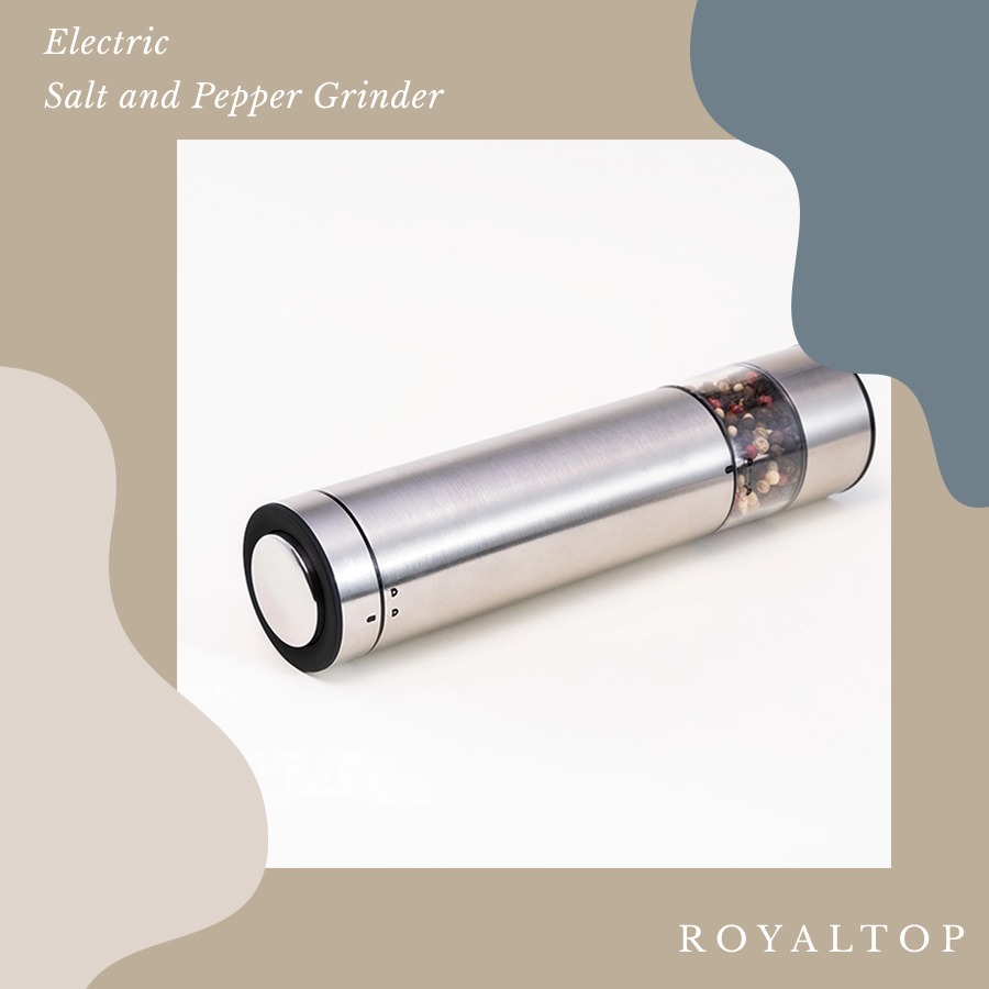 New for Spring 2024 - Stainless Steel Electric Salt Pepper Grinder