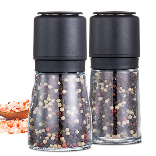 Adjustable Pepper Grinder with Glass Bottle