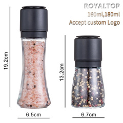 Adjustable Pepper Grinder with Glass Bottle