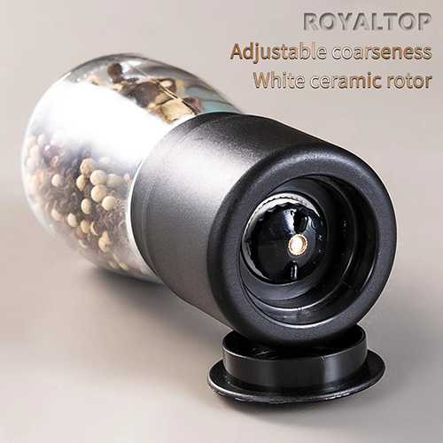 Adjustable Pepper Grinder with Glass Bottle