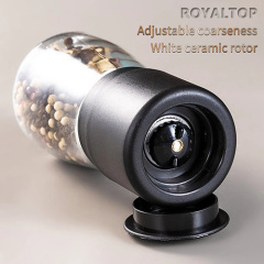 Adjustable Pepper Grinder with Glass Bottle