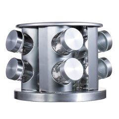 Rotating Spice Rack with 8 Jars