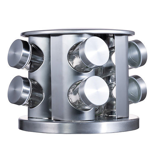 Rotating Spice Rack with 8 Jars
