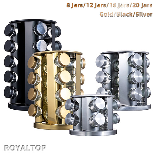 20 Jars Revolving Spice Tower & Rack
