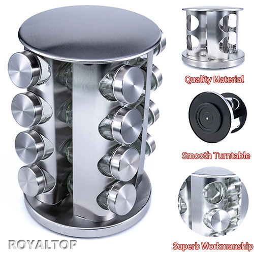 12 Jar Spice Rack Organizer Set