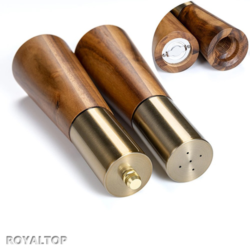 Acacia Wood Salt Shaker and Pepper Grinder