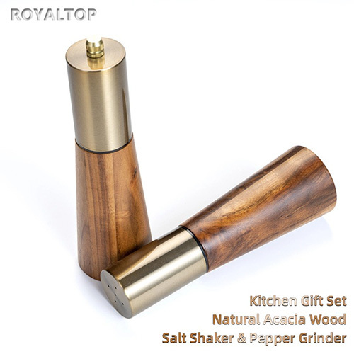 Acacia Wood Salt Shaker and Pepper Grinder