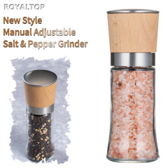 Salt and Pepper Grinder with Wooden Cap