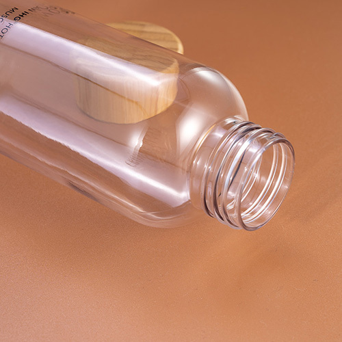 PET Water Bottle with Bamboo Lid
