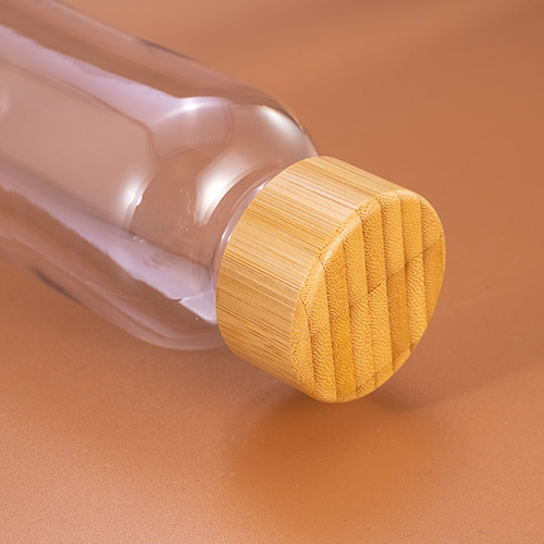 PET Water Bottle with Bamboo Lid