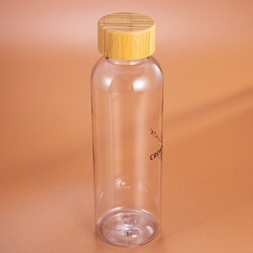 PET Water Bottle with Bamboo Lid