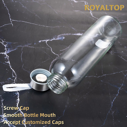 Glass Water Bottle with Stainless Steel Lid