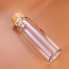 PET Water Bottle with Bamboo Lid