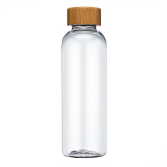 PET Water Bottle with Bamboo Lid
