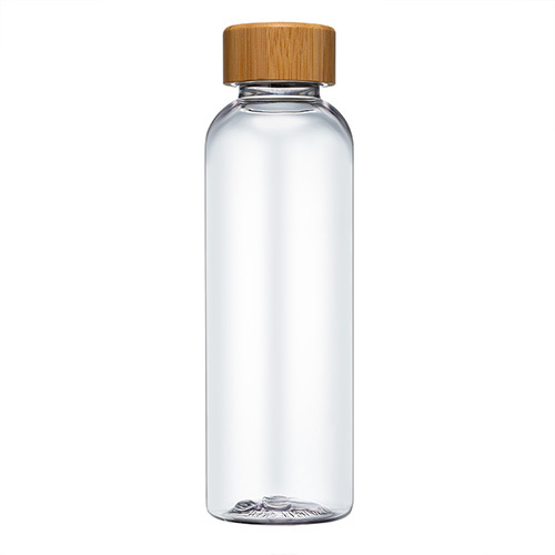 PET Water Bottle with Bamboo Lid