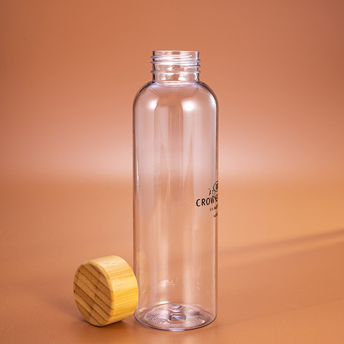 PET Water Bottle with Bamboo Lid