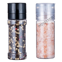 Clear & Black Salt Pepper Grinder Bottle
